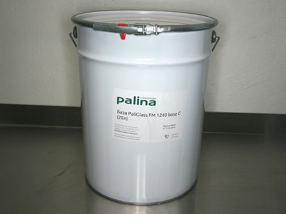 Водная акрил полиуретановая краска для стекла PaliGlass FM