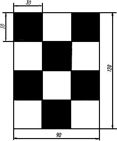 Шахматная доска из ГОСТ для определения укрывистости краски