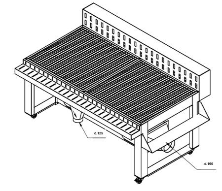 Шлифовальные столы, которые подключаются к цеховой или стационарной системе аспирации